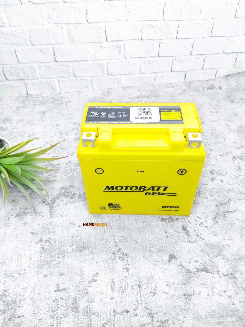 Jual Aki Kering MOTOBATT Gel MTZ6s Aki Motor Honda Yamaha Suzuki Sonic