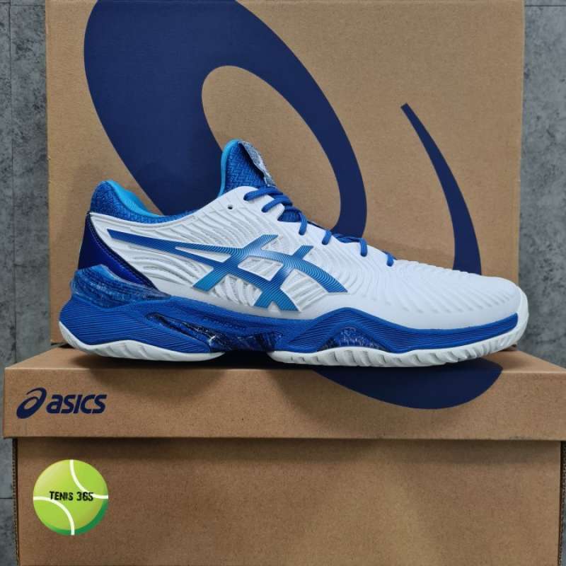 Jual Sepatu Tenis Asics Court Ff 2 Novak White / Tuna Blue Di Seller