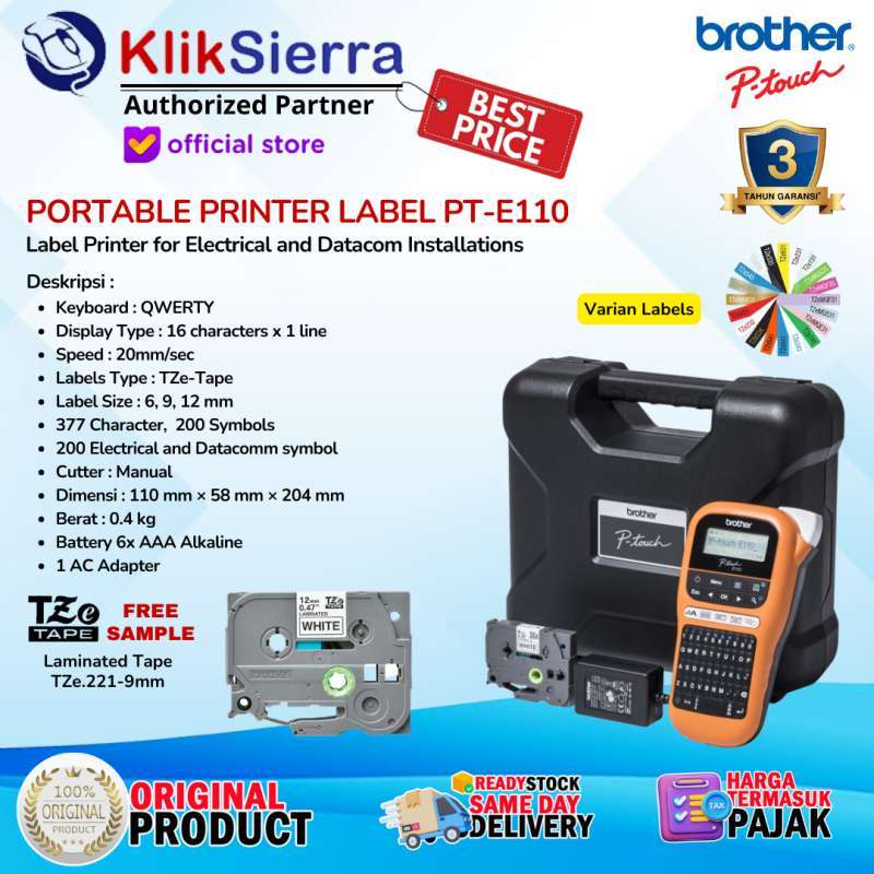 E1 R10 Label Example Label Ptouch Pt E110 🔥 Harga & Spesifikasi Terbaru Mei 2025
