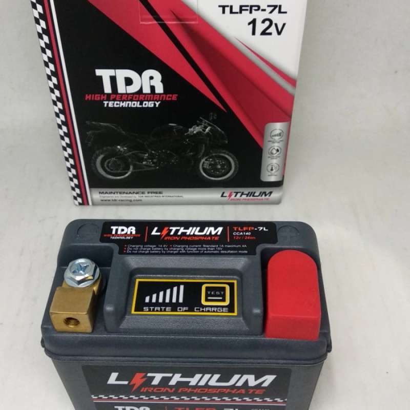 Jual aki motor Lithium TDR 12V TLFP -7L - accu lithium original TDR di