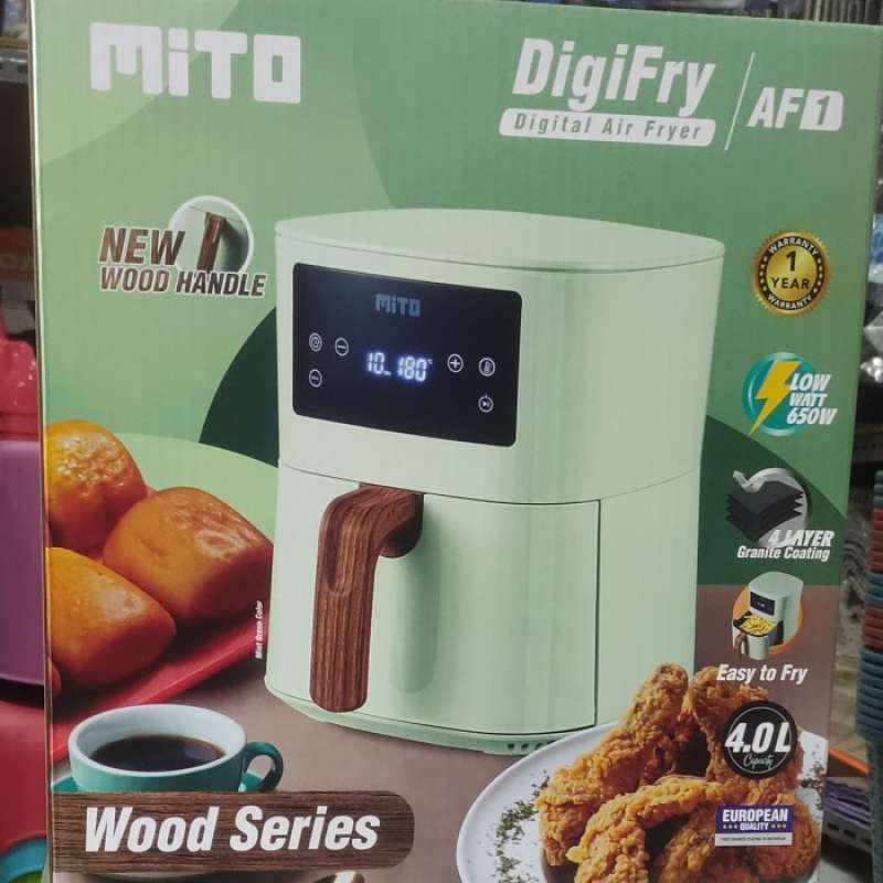 Promo MITO DIGITAL AIR FRYER AF 1 DIGIFRY AF1 4 LITER LOW WATT WOOD
