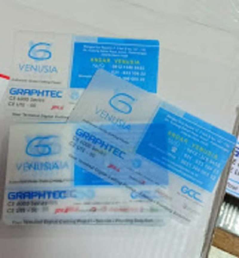 Promo Bahan Kartu Nama Transparant Doff Pvc 185 Micron Folio Diskon 23% ...
