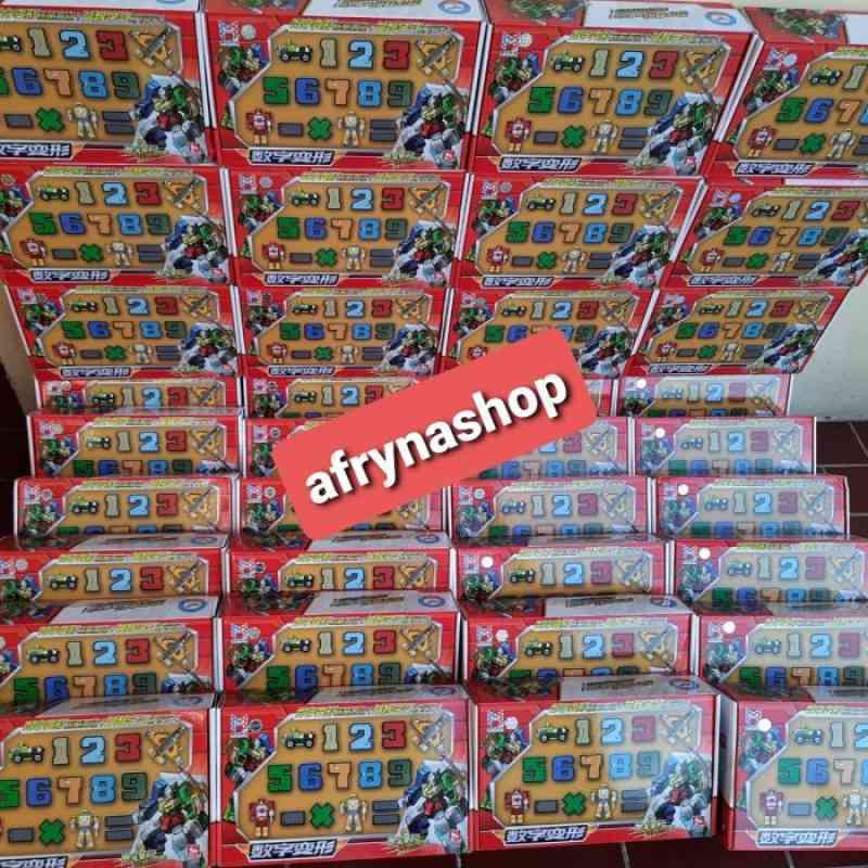 Jual mainan robot angka bongkar pasang jadi robot transformer di Seller ...