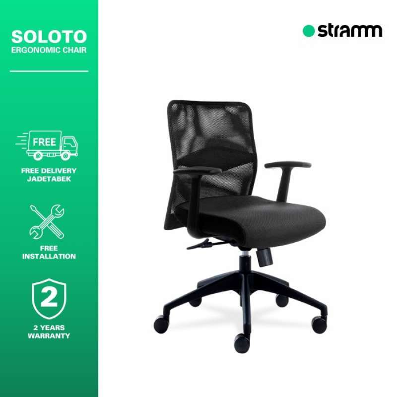Promo Kursi Kantor Ergonomis Stramm Soloto III Diskon 33% di Seller ...