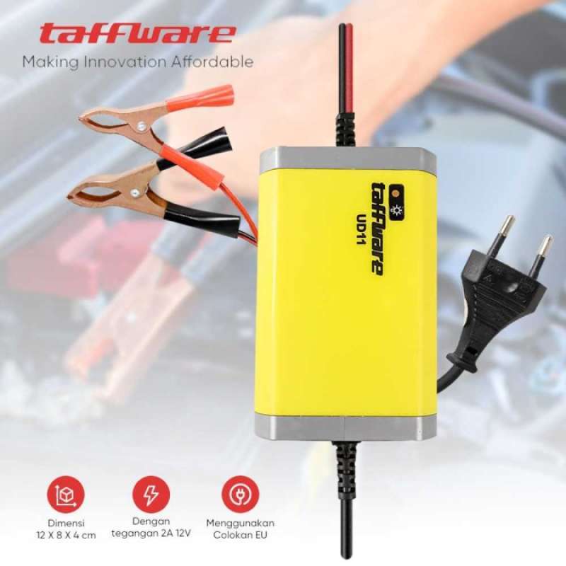 Promo Cas Aki Motor dan Mobil 12V 2A / Cas Aki Kering Basah Charger