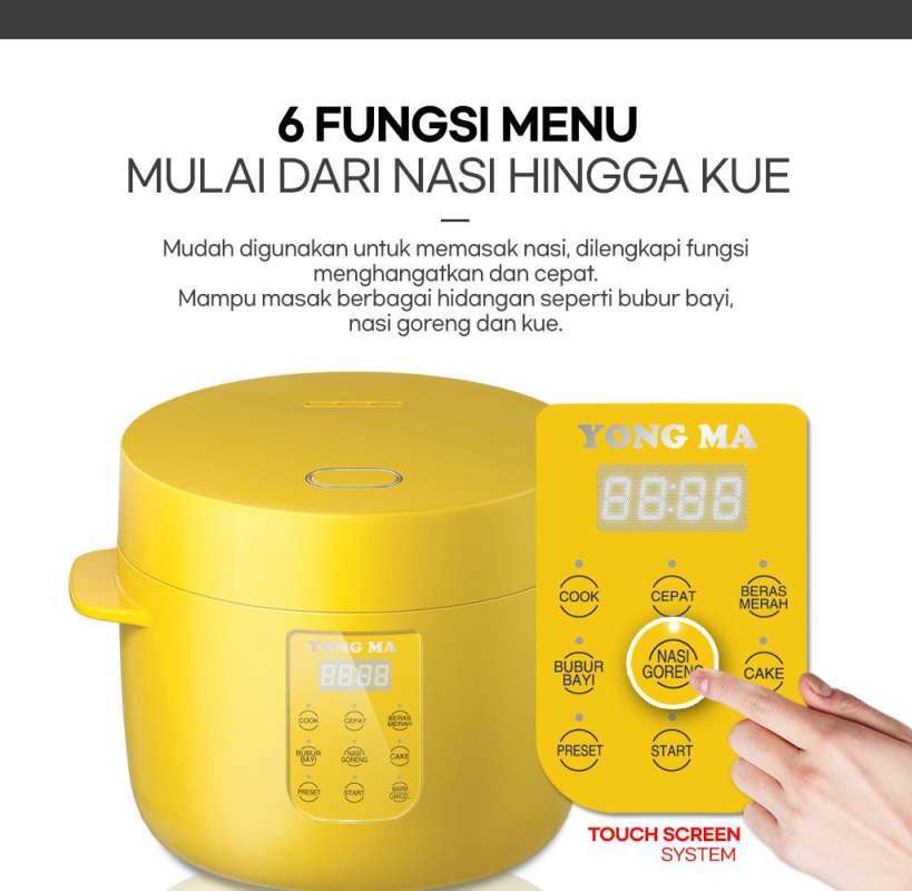 Magic Com Digital Mini Cook Yong Ma 🔥 Garansi Resmi & Harga Terbaru 2026