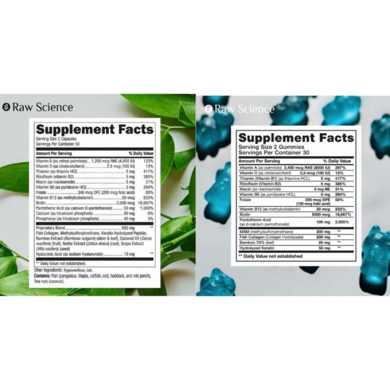 Promo Raw Science Biotin With Collagen & Keratin Hair Growth 60