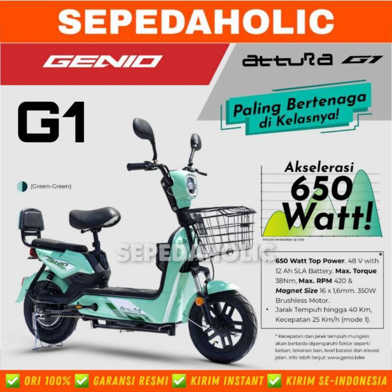 Promo Sepeda Listrik GENIO ATTURA G1 BY UNITED 350 Watt Electric E Bike