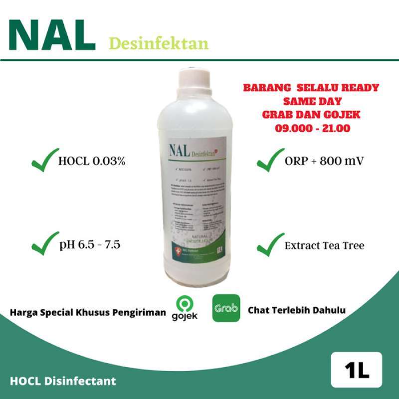 Promo NAL 1 Liter (disinfectant desinfektan) Anolyte Liquid Diskon