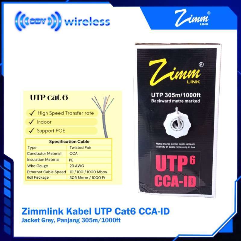 Promo Kabel Utp Cat6 Zimm Link Diskon 23% Di Seller Alice Otoparts ...