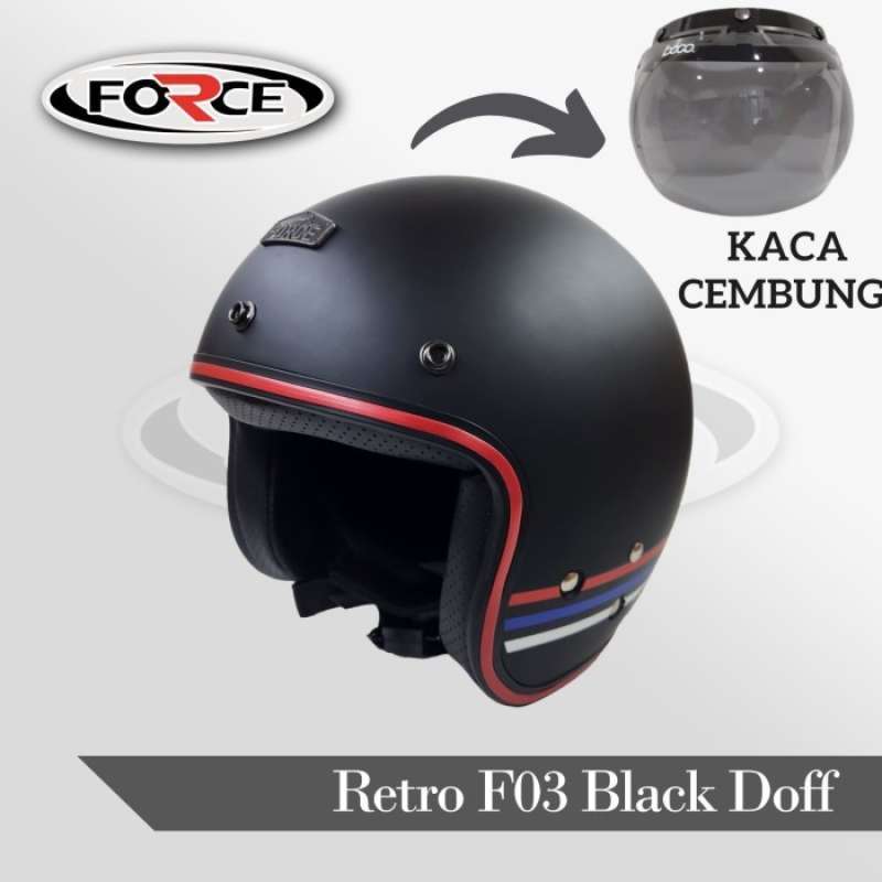 Promo Helm Half Face Retro Ukuran Xxl Besar Big Size Sni Cat Kualitas