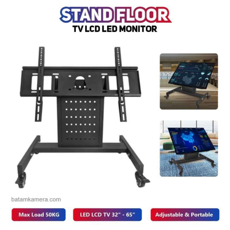 Promo STAND PANGGUNG 32-65 INCH RODA STAND FLOOR TV LCD LED MONITOR ...