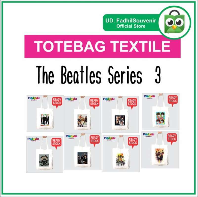The Beatles Vintage Tote Bag - Official Licensed 16x16 Inch Music Bag