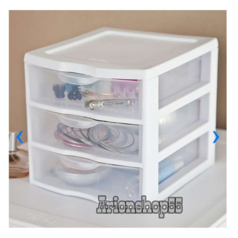 Promo Laci Serbaguna 3 Tingkat Sterilite Made In USA Putih Diskon 23