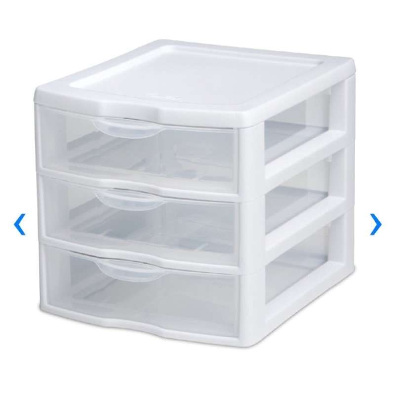 Promo Laci Serbaguna 3 Tingkat Sterilite Made In USA Putih Diskon 23