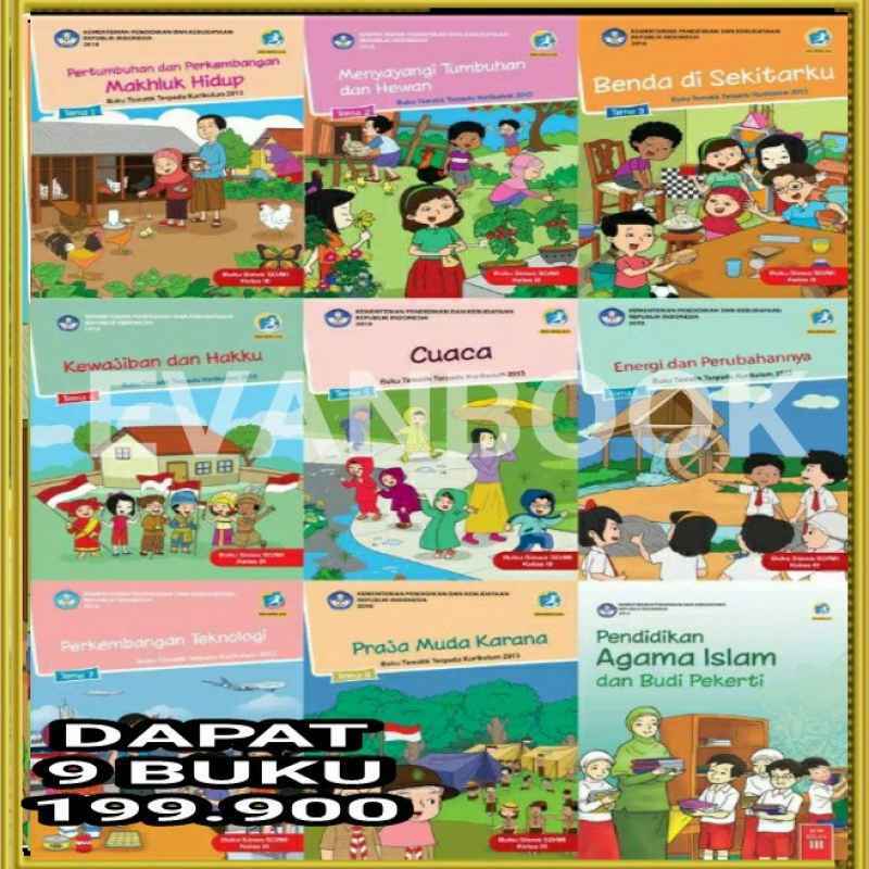 Promo Paket Buku Tematik Kelas 3 Lengkap 1 Tahun Tema 1,2,3,4,5,6,7,8 ...