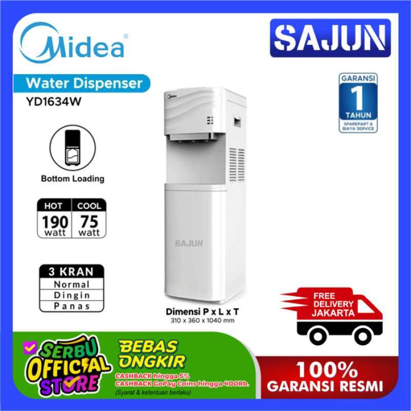 Promo Dispenser Air Midea Yd1634W Water Dispenser Bottom Loading