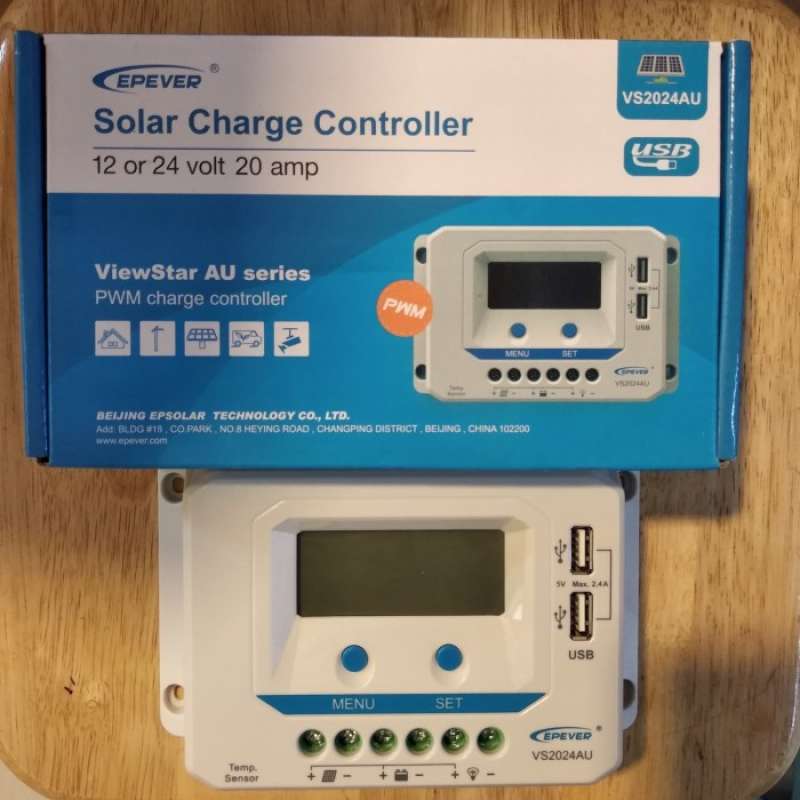 Promo VS 2024AU Solar Charge Controller 20A 12V 24V EPEVER VS2024AU BCR