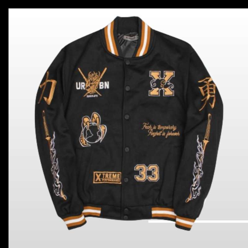 Jaket varsity kulit top