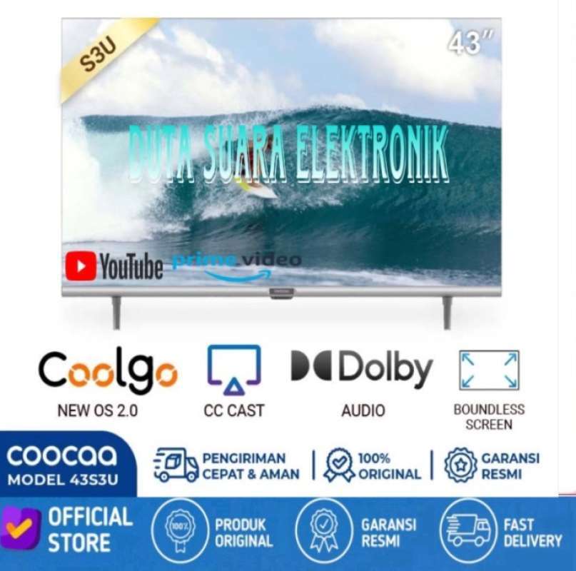 Promo Led Tv Coocaa 43 Inch Digital Smart Tv (Model : Coocaa 43S3U) New ...