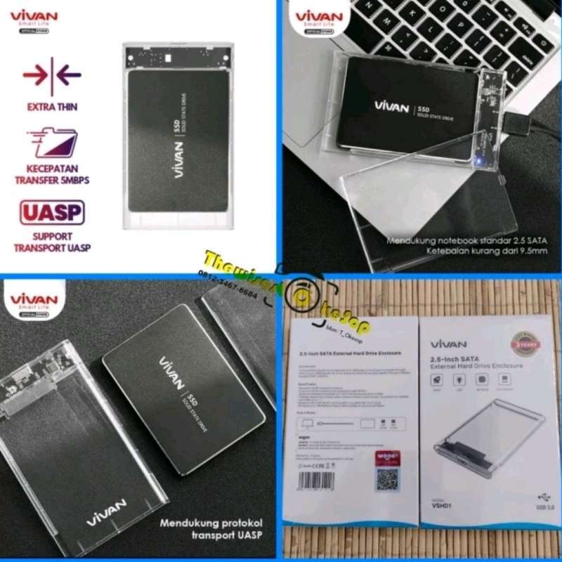 Jual Vivan Vshd1 Inch Harding Hdd Ssd Enclosure Casing