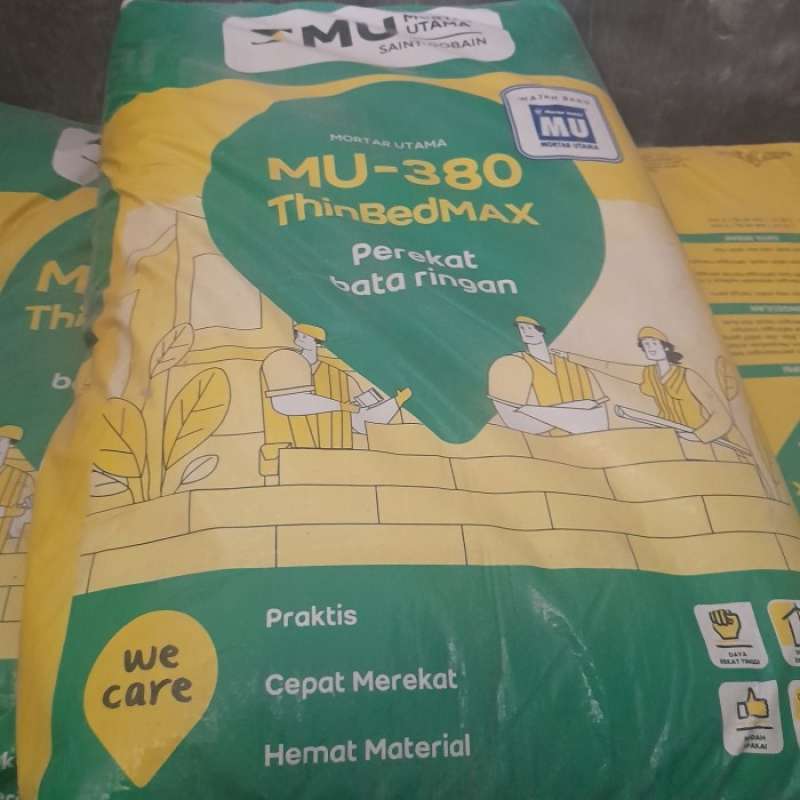 Promo Mortar Utama Mu 380 Perekat Bata Ringan Thinbedmax Mu380 - 40kg ...