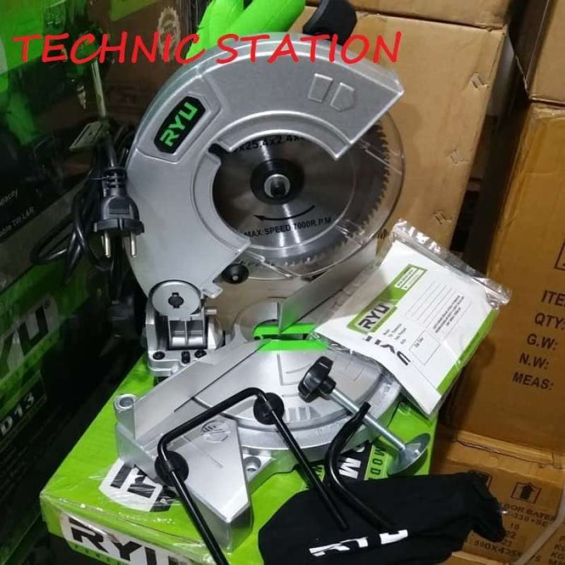 Promo Miter saw RYU RMS180 RMS 180 Mitre Saw 7 inch Mesin Potong ...