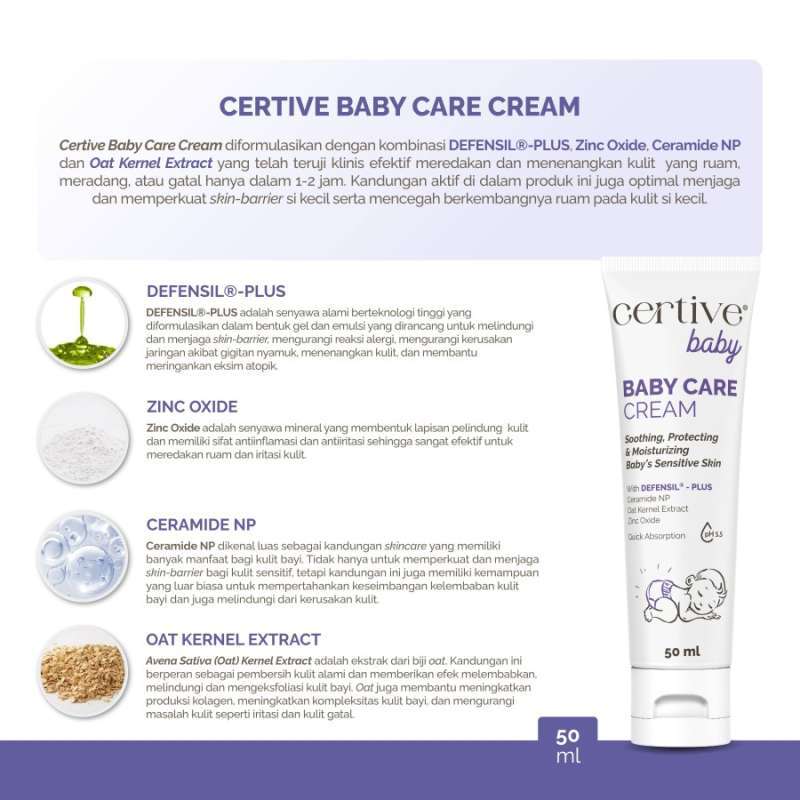 Promo Certive Baby Care Cream 50ml Diskon 50% Di Seller The Baby Shop ...