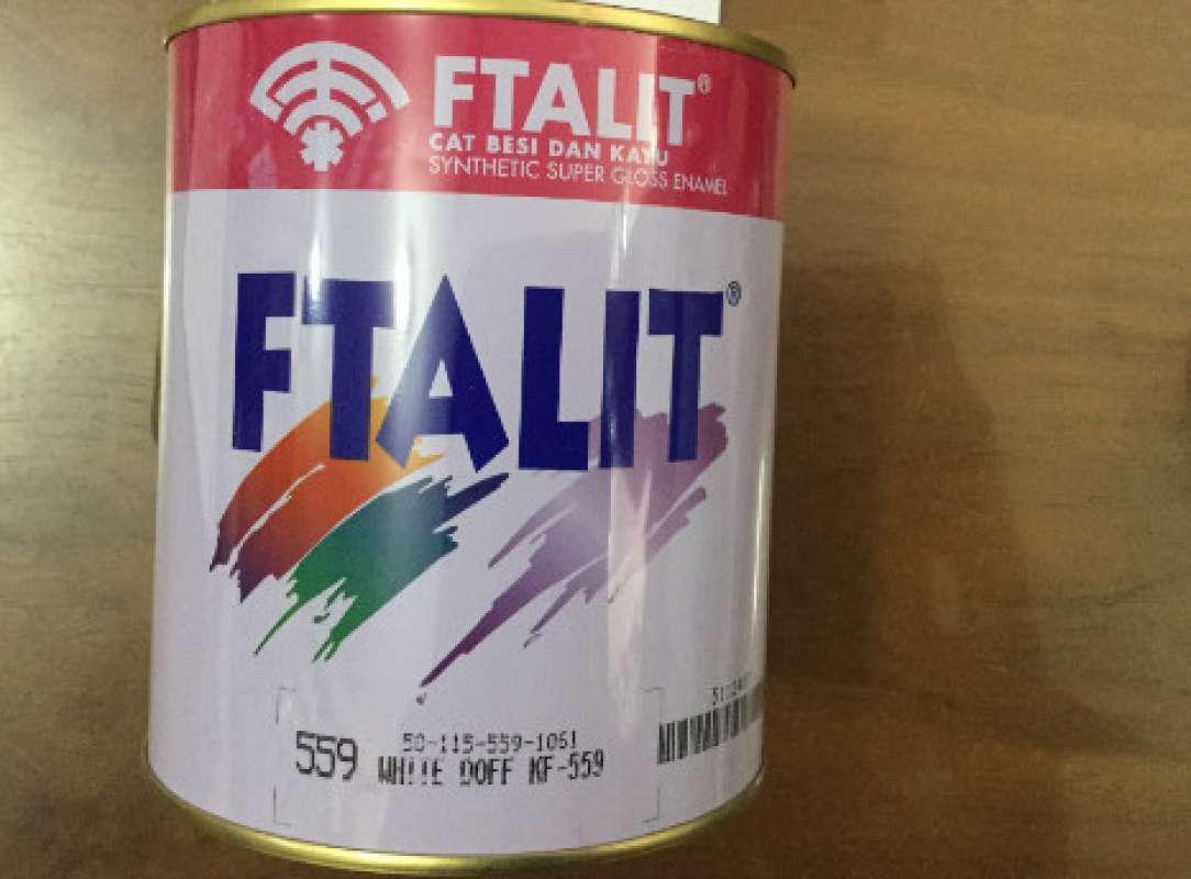 Promo Cat Kayu Besi / Ftalit Warna Hitam Putih Doff Diskon 23% di