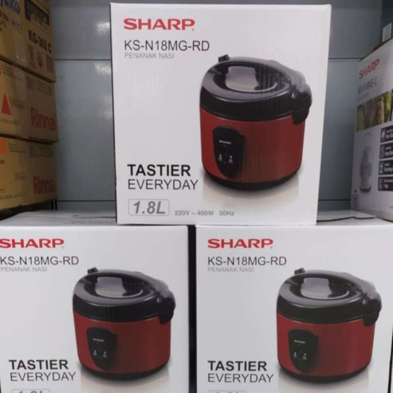 Promo Rice Cooker Sharp KsN18MgRd 1.8Liter Penanak Nasi Kapaitas 1.8L Diskon 23 di Seller