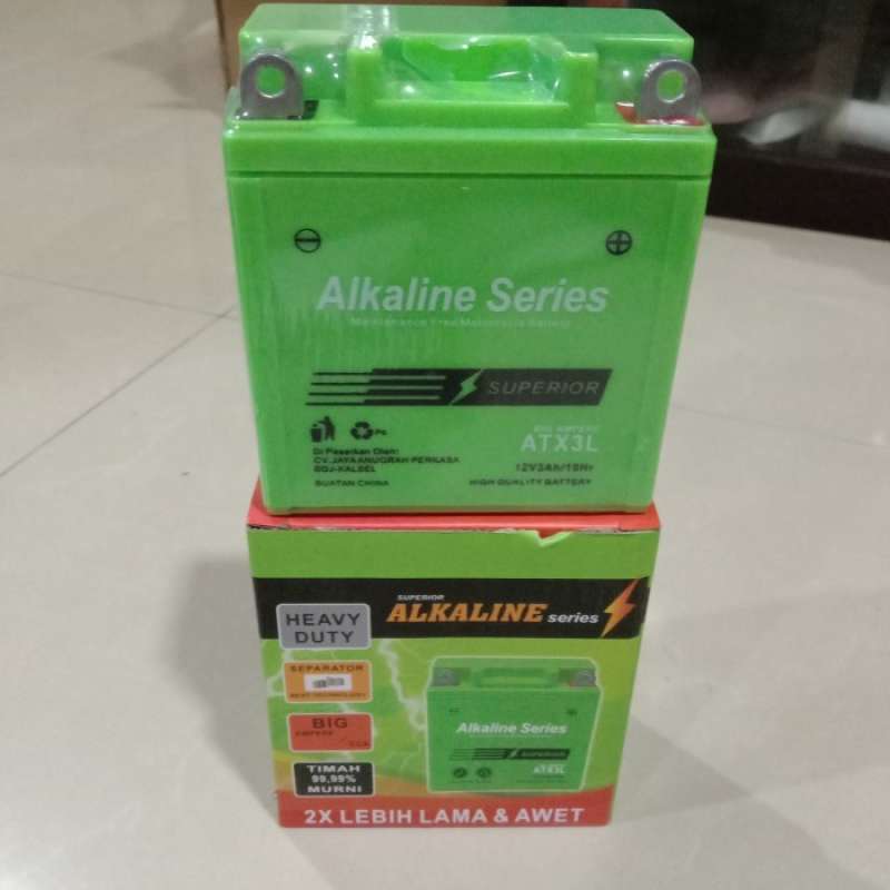 Promo aki motor alkaline ATX3L 12V 3A/10HR rxk RX-King nsr 150 GARANSI