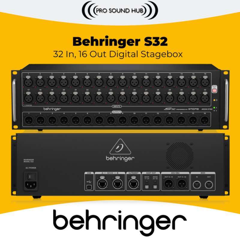 Promo BEHRINGER S32 S32 S 32 DIGITAL SNAKE I/O STAGEBOX 32 CHANNEL X32