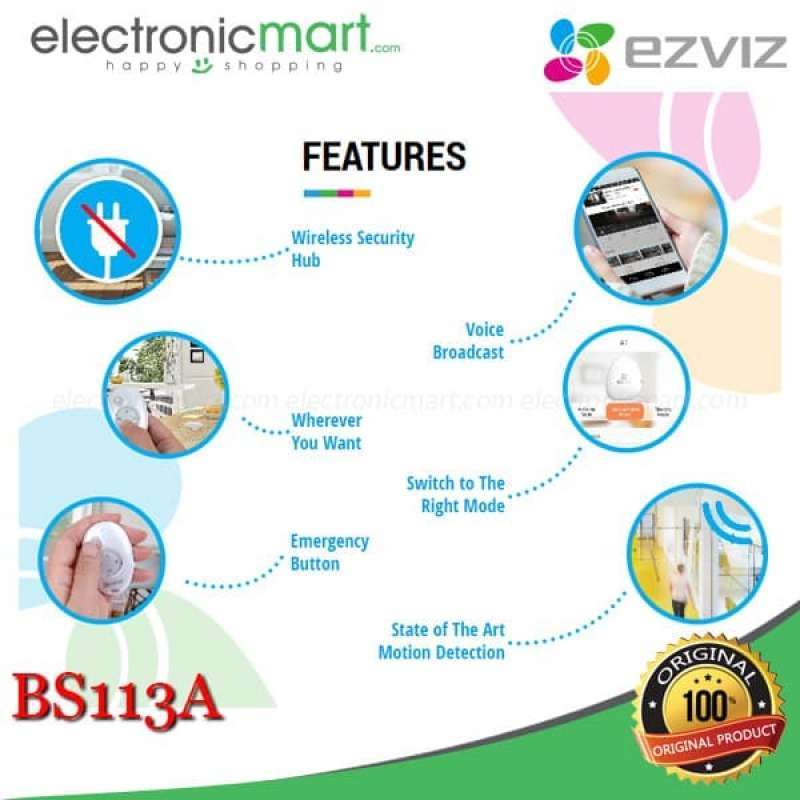 Promo Ezviz Alarm Starter Kit Bs-113a Package For Smart Home - Diskon ...