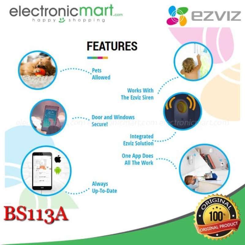 Promo Ezviz Alarm Starter Kit Bs-113a Package For Smart Home - Diskon ...
