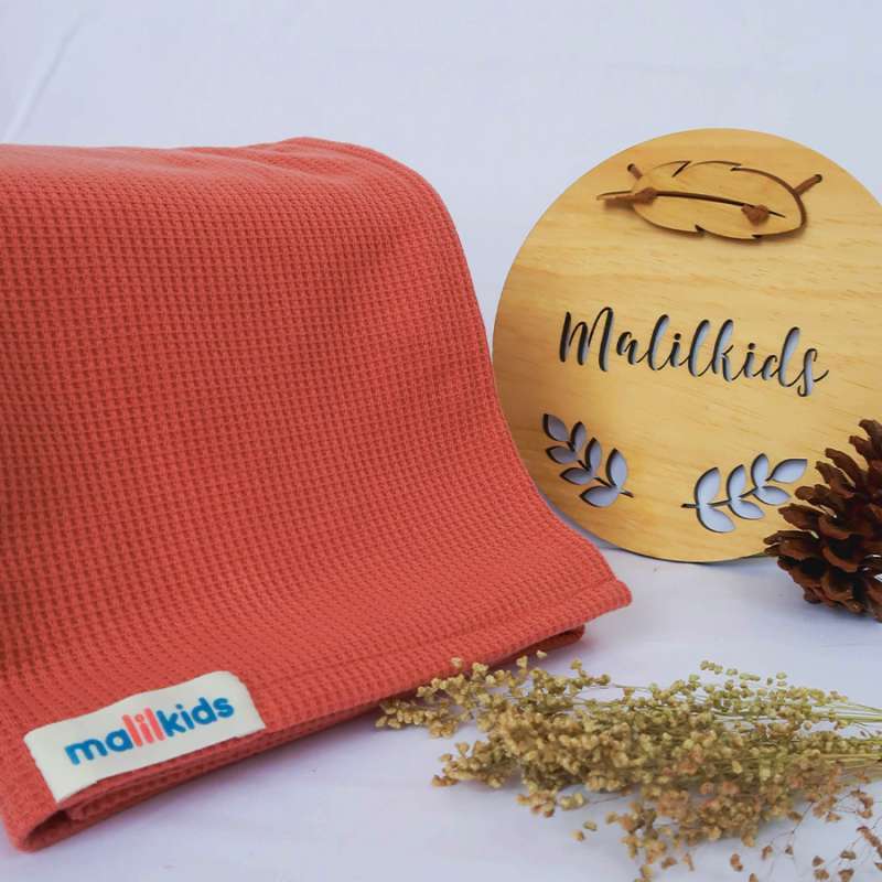 Malilkids Breathable Cellular Blanket Swaddle Bedong Bayi Salem
