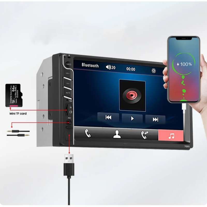 Promo Stok Siap Head Unit Double Din 7 Inch Bluetooth Audio TV Mobi ...