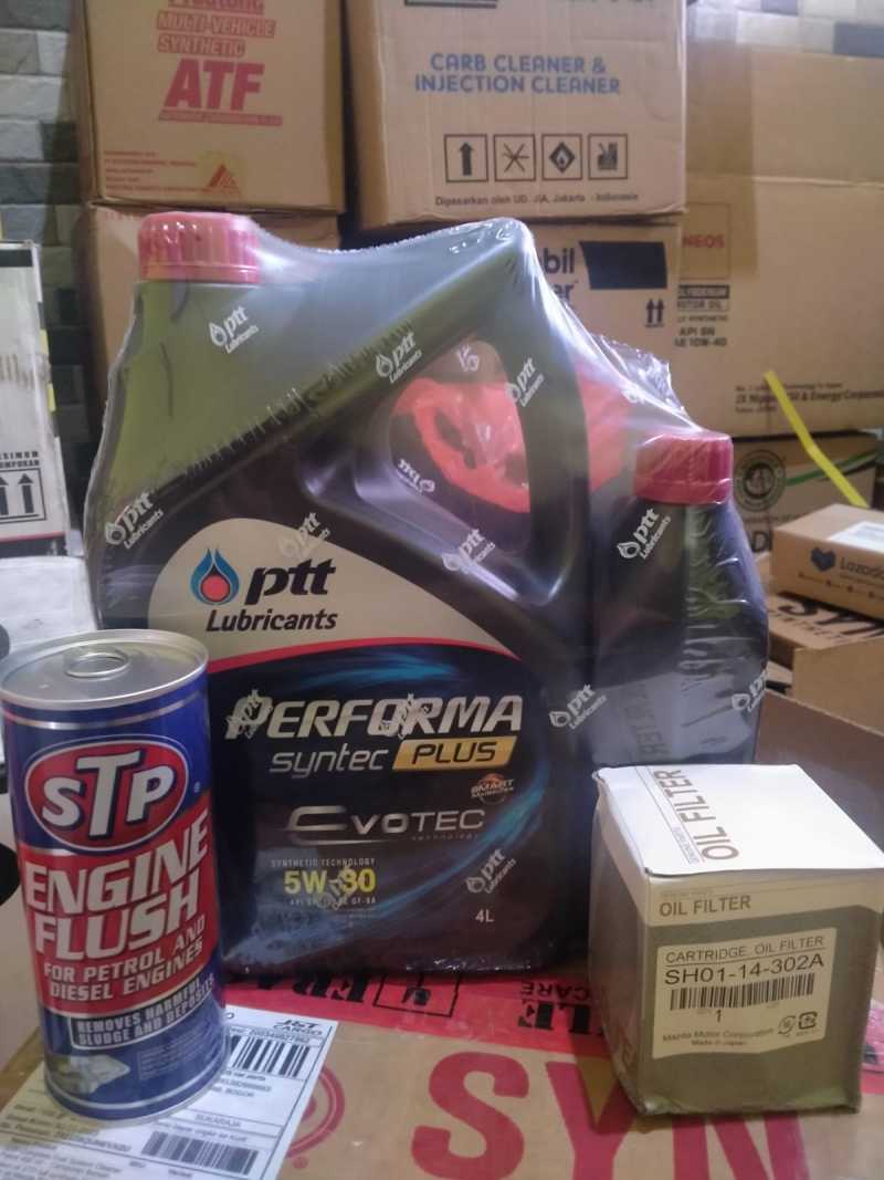 Jual oli PTT 5 Liter 5W30 + filter oli Mazda Biante NSA, CX7, 8