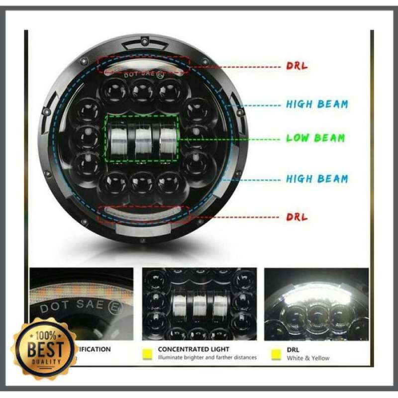 Promo Lampu LED DOT SAE Daymaker Spider Eye 7 Inchi Inci 90W Mobil ...