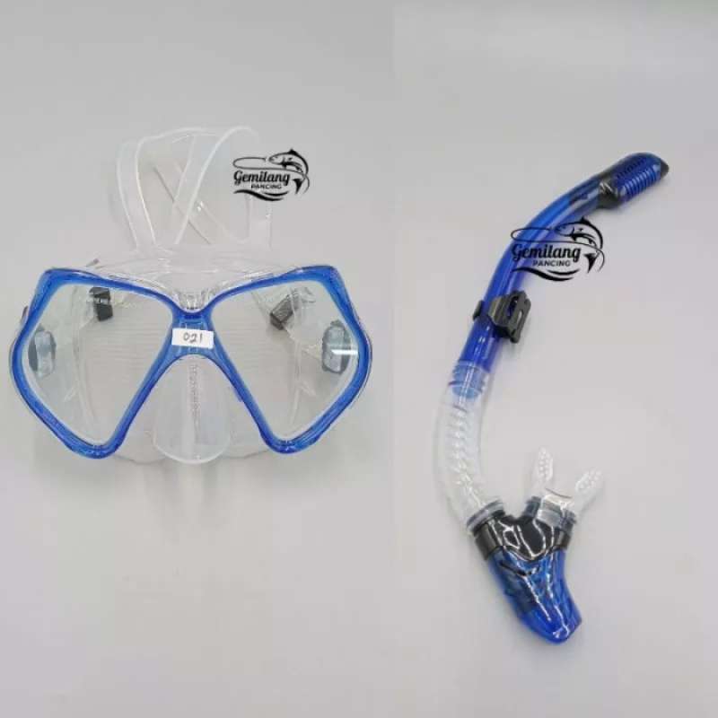 Jual Snorkel Kacamata Selam Dan Pipa Napas Snorkeling Biru Diamond Di