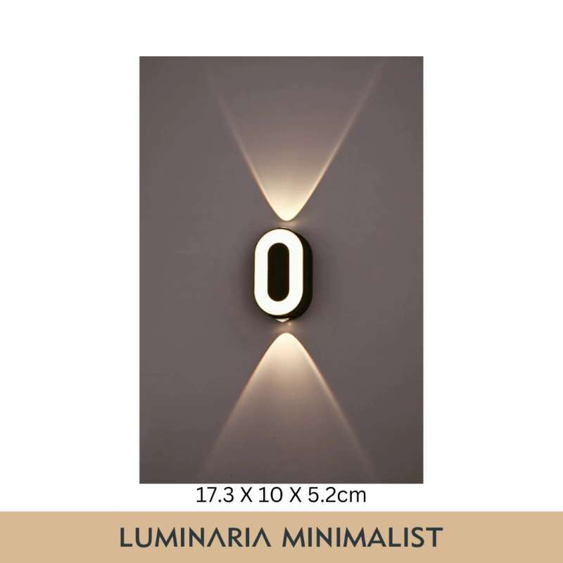 Jual Outdoor Number Lamp Angka Nomor Rumah Kantor Signage Minimalis