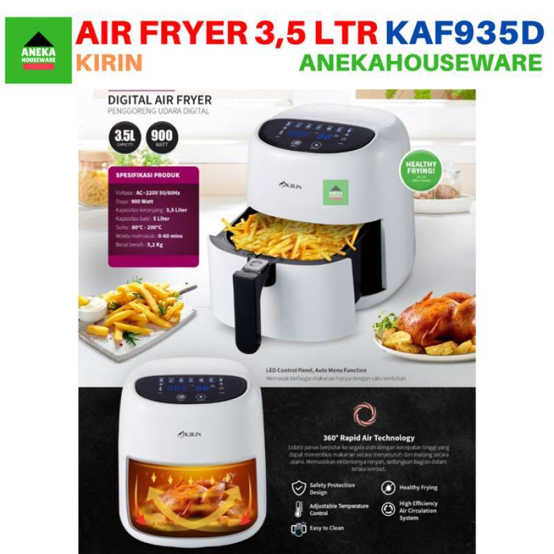 Promo Promo Deep Fryer Digital Air Fryer 3,5 L 900W Kaf 935D Alat