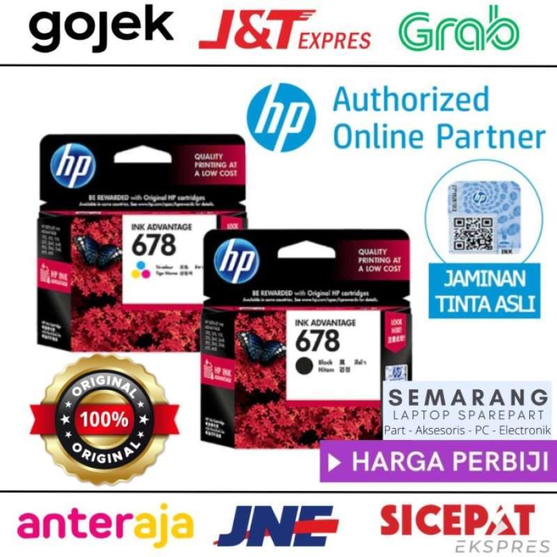 Jual CARTRIDGE HP 678 Refill Tinta Printer Hitam Black Warna Color