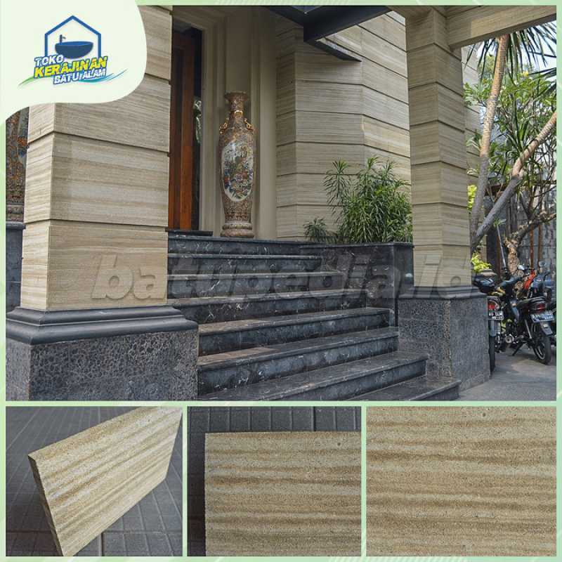 Promo Batu Alam Dinding Bali Brown Motif Seperti Marmer Khusus Untuk ...