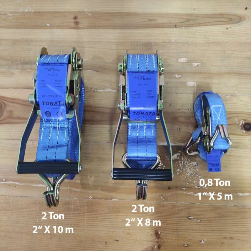 Promo Ratchet Tie Down 2 X 10m Cargo Belt 2 Ton Tali Pengikat