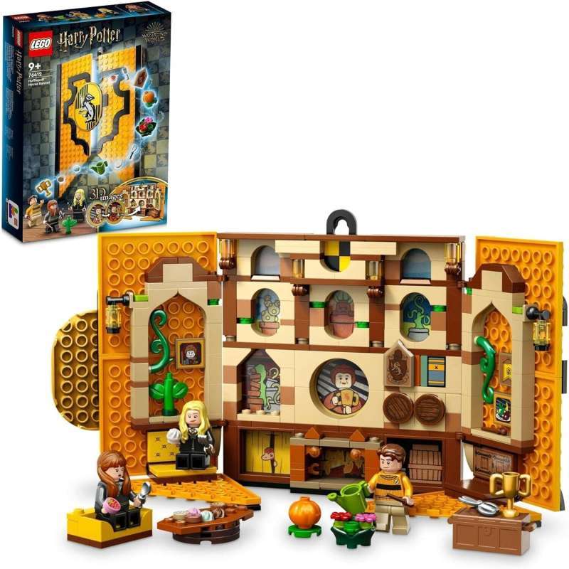 LEGO Harry Potter 76412 Hufflepuff House Banner Set Building Kid Toy  Movie Book Hogwarts Wizard Castle Display Friends Toys Mainan Balok Anak