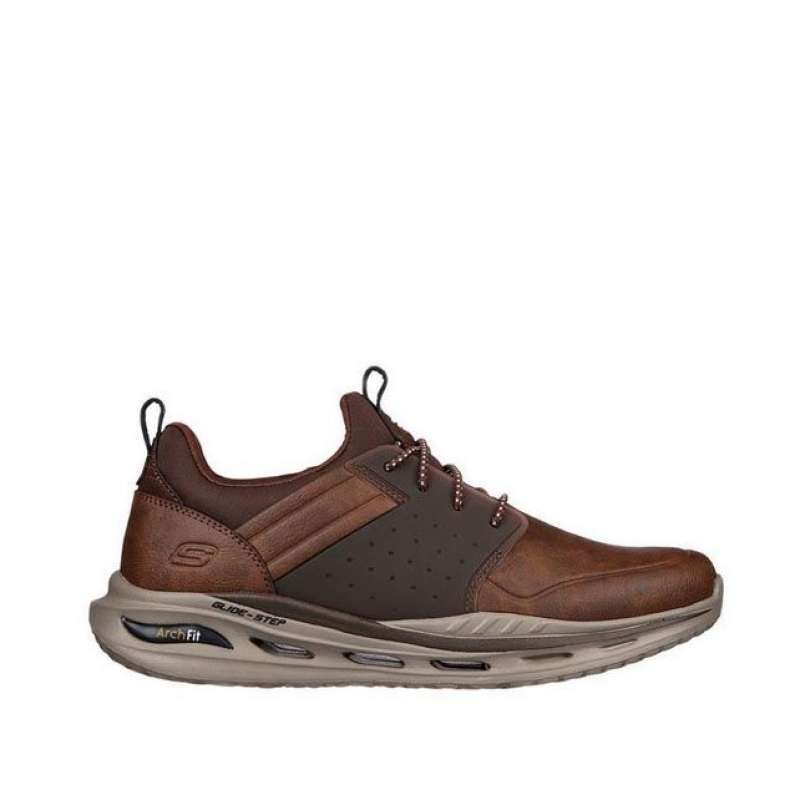 Skechers Arch Fit Orvan Mens Sneakers Shoes Brown Original