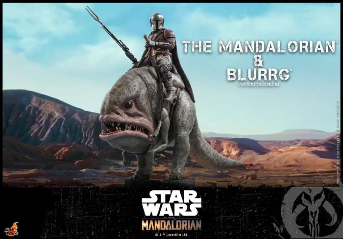 HotToys TMS046 Star Wars The Mandalorian Figurine 1/6 Mandalorian & Blurrg