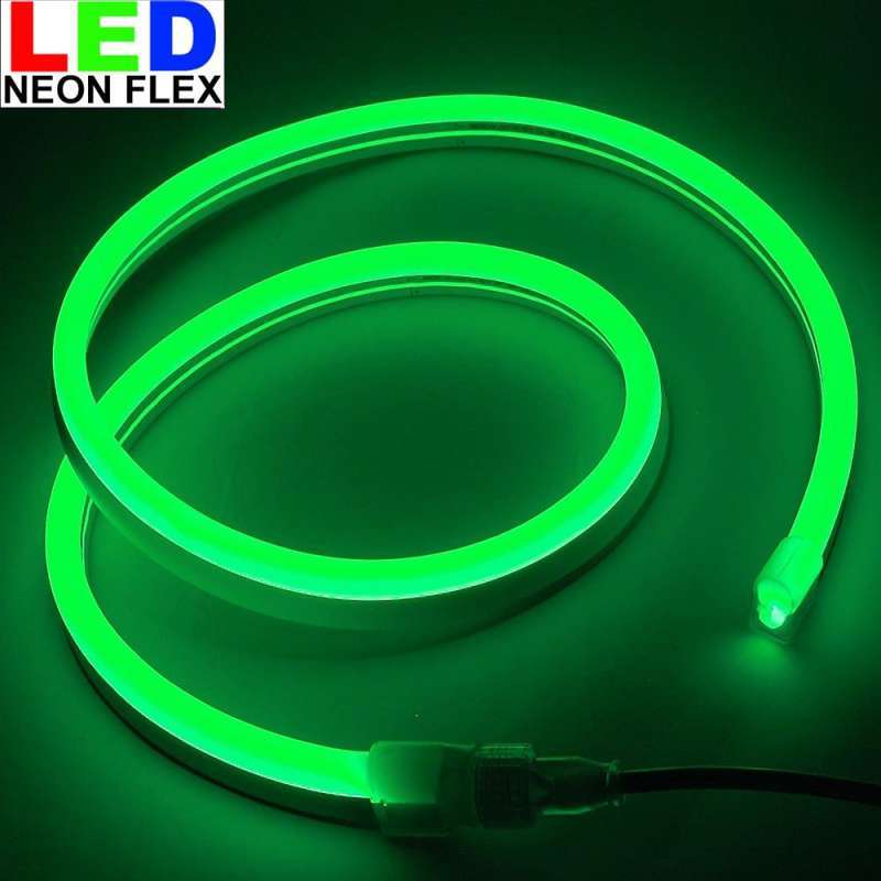 Jual Lampu Led Neon Flexible Rope Light Custom Warna Hijau / Green Meteran (belum Termasuk