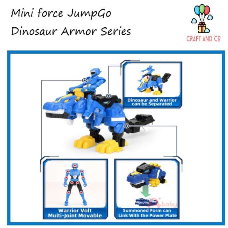 Promo Mainan Robot Miniforce Mini Force Dinosour Transform Armour ...