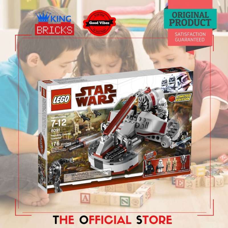 Jual LEGO Original Star Wars 8091 Republic Swamp Speeder Mainan